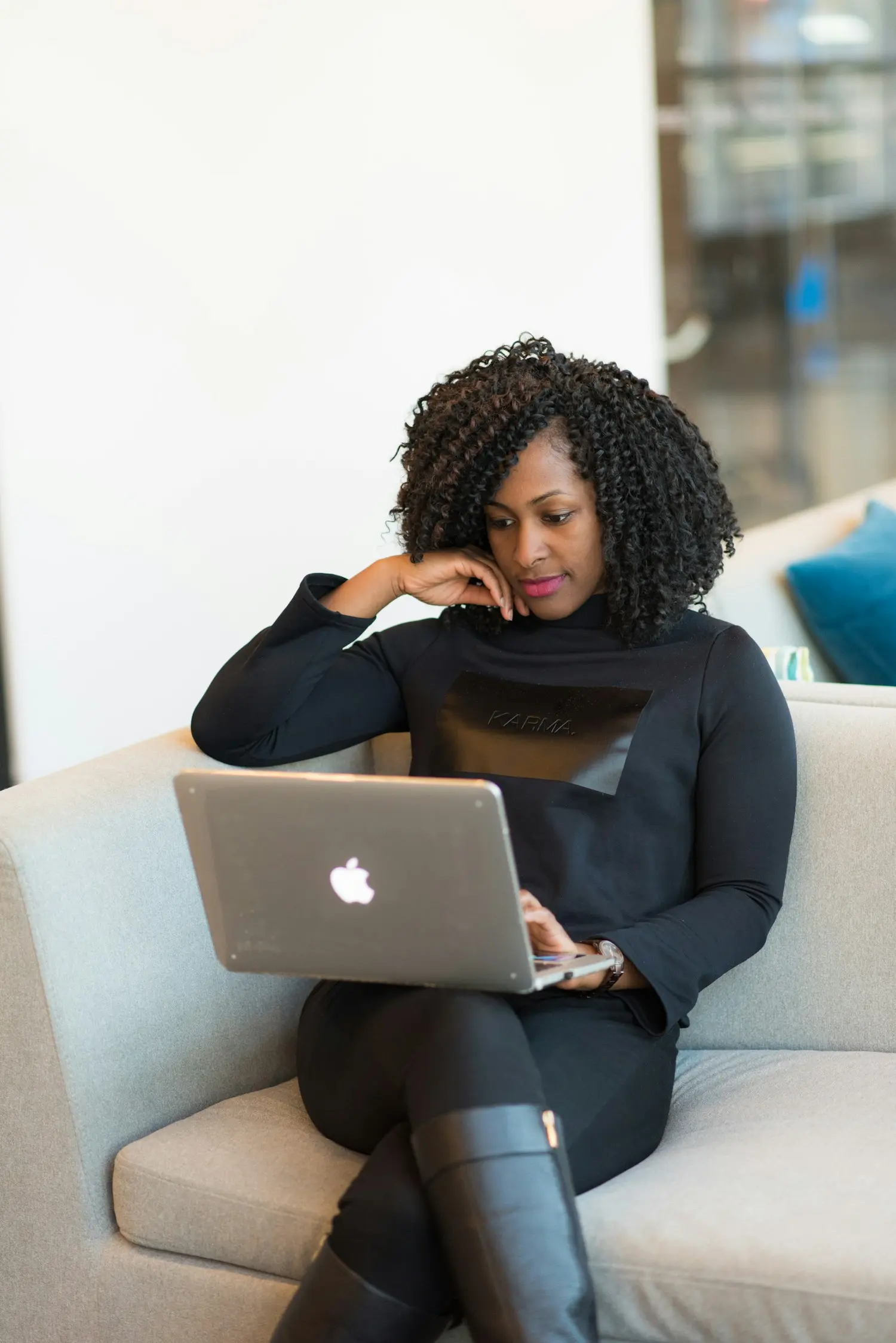 An editorial portrait representing attentive, professional conversation